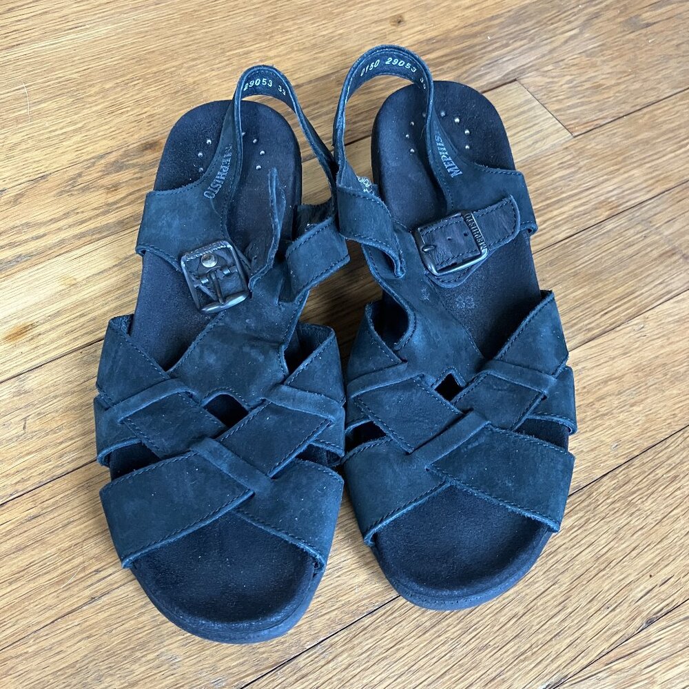 Mephisto Black Sandals Size 8